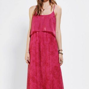 UO Staring At Stars Chiffon Open Back Maxi Dress
